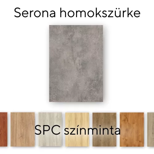 Leziter Serona uzorak/komad vinilne SPC podne obloge s kamenim efektom, pijeskovito siva