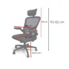 Flexo ergonomski uredski okretni stolac s lumbalnom potporom