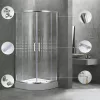 Spirit Matrix 80x80 cm zakrivljena tuš-kabina s tuš-platformom