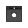 Nia četvrtasti granitni sudoper s cijevi za odvod, crni