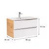 Vario Trim 80 kupaonski ormarić s umivaonikom