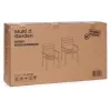 Set od 2 vrtne stolice, metalni okvir, plastično sjedalo, crne