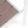 Set od 2 vrtne stolice s metalnim okvirima i bijelim plastičnim sjedalima